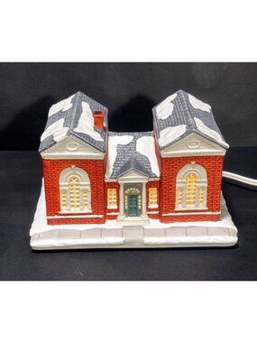 Hawthorne Village The Library Lighted Christmas Decor Vintage 93